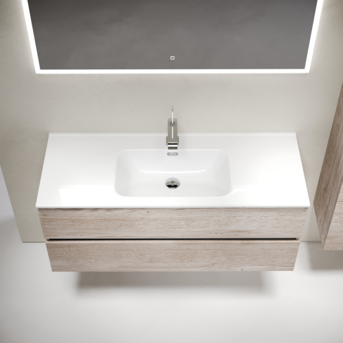 Тумба под раковину Sancos Urban UR120-1EG 120х50 подвесная цвет коричневый - фото 5